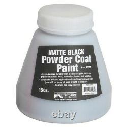 Powder Coating System Electrostatic Paint Gun Kit +16oz Matte Black Powder Paint
