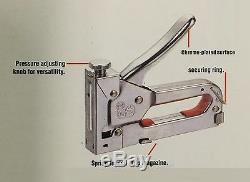 Powerful 3 Way Tacker Staple Gun Stapler Kit with600 Staples & Brad Nails