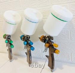 Premium Quality 1.3 1.4 & 1.8mm LVLP Gravity Feed Spray Gun Kit FREE SHIPPING