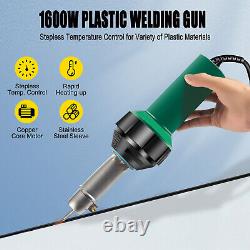 Professional 1600W Plastic Hot Air Gun Heat Gun Welder Pistol Tool Kit + Tip Rod