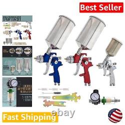 Professional 3 Gun Set Spray Guns Kit with Maintenance for Auto Coatings