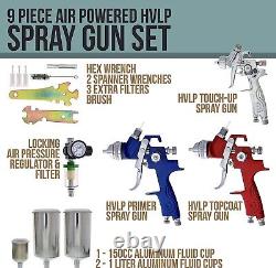 Professional 3 Gun Set Spray Guns Kit with Maintenance for Auto Coatings