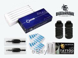 Professional Compass Tattoo Machine Kit 2 Cook Series Gun Inks Power Supply Set