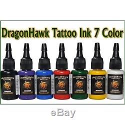 Professional Complete Tattoo Kit 2 Top Machine Gun 7 Inks 50 Needle Power Supply