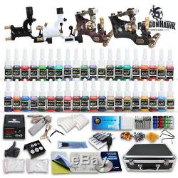 Professional Complete Tattoo Kit 4 Top Rotary Machine Gun 40Color Inks 50Needles