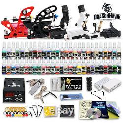 Professional Complete Tattoo Kit 4 Top Rotary Machine Gun 54 Color Ink 50Needles