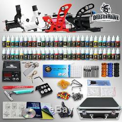 Professional Complete Tattoo Kit 4 Top Rotary Machine Gun 56 Color Ink 50Needles