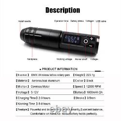 Professional Wireless Tattoo Machine Pen Kit Digital Coreless Motor Tattoo Gun