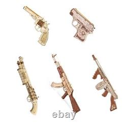 ROKR Wooden Gun Model Mechanical 3D Wooden Puzzle DIY Building Kit Boy Teen Gift
