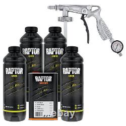 Raptor Black Urethane Spray-On Truck Bed Liner Spray Gun Kit, 4 Quarts