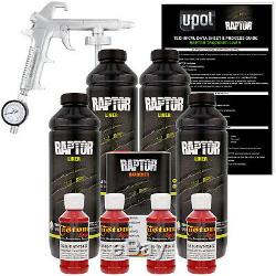Raptor Hot Rod Red Urethane Spray-On Truck Bed Liner Spray Gun, 4 Liters