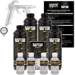 Raptor Mesa Gray Urethane Spray-On Truck Bed Liner Spray Gun, 4 Liters