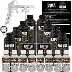 Raptor Mesa Gray Urethane Spray-On Truck Bed Liner Spray Gun, 8 Liters