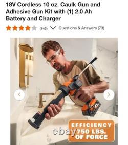Ridgid R84044B 18V Cordless Caulk and Adhesive Gun 10 oz Kit