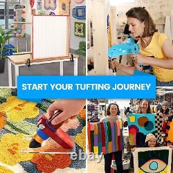 Riiai 2024 New Tufting Gun Starter Kit with Tufting Frame, Tufting Gun Cut Pi