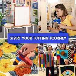 Riiai Tufting Gun Starter Kit with Tufting Frame 2024 New, Tufting