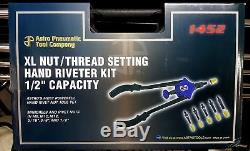 Rivet Gun Kit Rivet Nut Tool Hand Riveter 1/2 Capacity Nut Setter Nutsert Rivnu