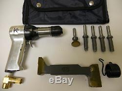 Rivet Gun Kit with 2x rivet Gun Bucking Bar Rivet Sets and Tool Pouch BRAND NEW