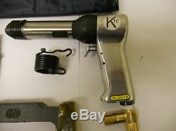 Rivet Gun Kit with 4x rivet Gun Bucking Bar Rivet Sets and Tool Pouch BRAND NEW