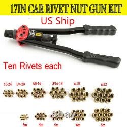Rivet Nut Gun Kit Rivnut Setting Tools Nut Setter Tool Hand Blind Riveter US