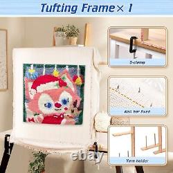 Rug Tufting Gun + 29.529.5 tufting frame + carpet trimmer Kit, 42 rolls yarn