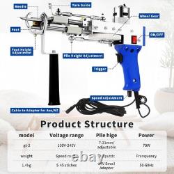 Rug Tufting Gun Kit with Carpet Trimmer, 2 in 1 Cut & Loop Pile Tufting Gun w