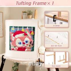Rug Tufting Gun Starter Kit, Cut Pile Carpet Weaving Machine Kit with Frame
