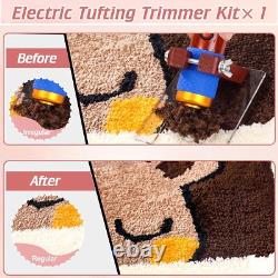 Rug Tufting Gun Starter Kit, Cut Pile Carpet Weaving Machine Kit with Frame