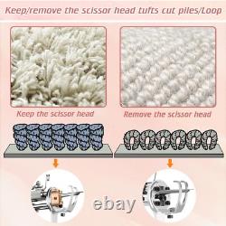 Rug Tufting Gun Starter Kit, Cut Pile Carpet Weaving Machine Kit with Frame