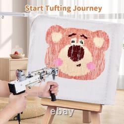 Rug Tufting Gun Starter Kit with Frame with Carpet Trimmer, Loop Pile Carpet Gun