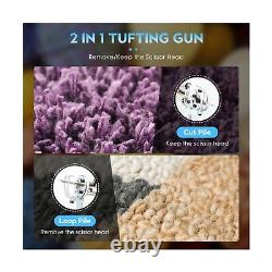 Rug Tufting Gun with Carpet Trimmer Kit Tuft Gun Cut Pile & Loop Pile with
