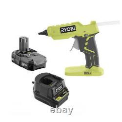 Ryobi P305 Cordless Glue Gun KIT P102 18V Battery P118 Charger Glue Sticks NEW