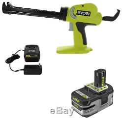 Ryobi P310G 18V Cordless Caulk & Adhesive Gun + P118B Charger + P191 Battery Kit