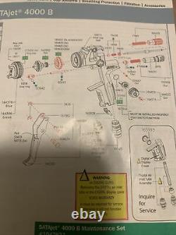 SATA JET 4000B HVLP/RP REPAIR/REBUILD KIT Plus Air Micrometer Seal & Inlet Seal