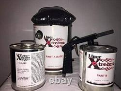 SPRAY IN on BEDLINER KIT, BED LINER Black 1.5 gallon Linerxtreeme GUN 6 Liter