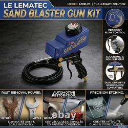 Sand Blaster Gun Kit Portable Sandblaster for Air Compressor Rust Removal &