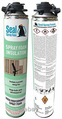 Seal Spray Closed Cell Insulating Foam Can Kit withGun Applicator&Cleaner (150 BF)