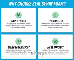 Seal Spray Closed Cell Insulating Foam Can Kit withGun Applicator&Cleaner (200 BF)