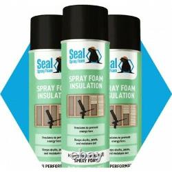 Seal Spray Closed Cell Insulating Foam Can Kit withGun Applicator & Cleaner(50 BF)