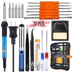 Soldering Iron Kit Electrical Welding Tool Gun Set Solder Station Tip Tweezer