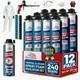 Spray Foam Insulation Kit (12 X 32.80 Oz/930 Gr 240 Board Ft), Self-expanding