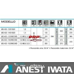 Spray Gun Anest Iwata WS-400 Evo Clear 1.4 HD PRO KIT by Pininfarina