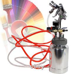 Spray Gun Kit 2 Quart Paint Pressure Pot Complete Kit Spray Gun Pot & Hoses ALL