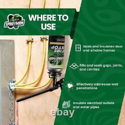 Sprayman Fire Stop B2 Gun Foam Sealant Insulation Kit 20 oz 12 Pack