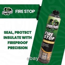 Sprayman Fire Stop B2 Gun Foam Sealant Insulation Kit 20 oz 12 Pack