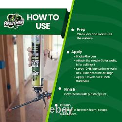 Sprayman Foam Insulation Kit Gun and Cleaner Included (24x27.1 oz.) 480 sqft