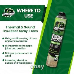 Sprayman Foam Insulation Kit Gun and Cleaner Included (24x27.1 oz.) 480 sqft
