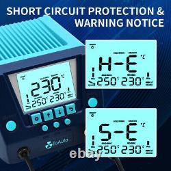 TOAUTO Soldering Station 2 in 1 Iron Hot Air Gun Rework Station Kit LCD Display