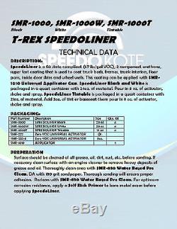 T-Rex Black spray-on truck Bed Liner, SMR-1000-K8 Truck Bedliner kit withFree Gun