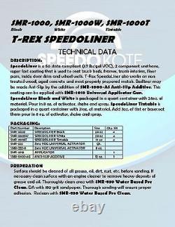 T-Rex Tintable spray-on truck Bed Liner, SMR-1000T-K4 Bedliner kit withFree Gun
